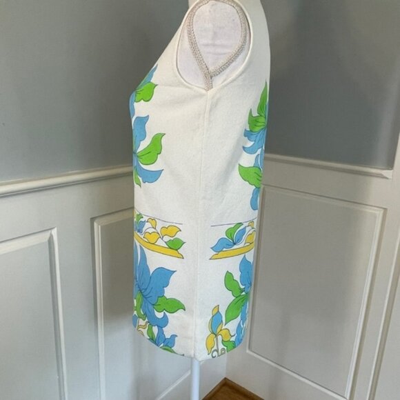 Vintage 1960's Mod Vibrant Floral Tunic Small - Picture 4 of 13